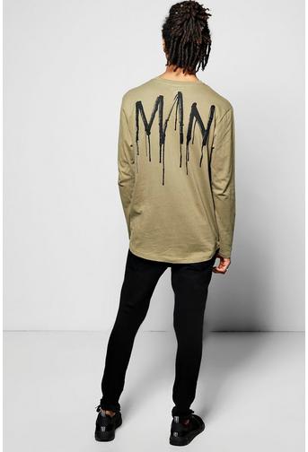 Longline Curved Hem MAN T Shirt