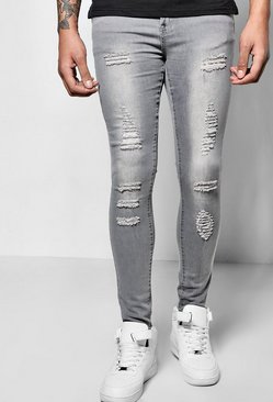 All Over Ripped Super Skinny Fit Jeans