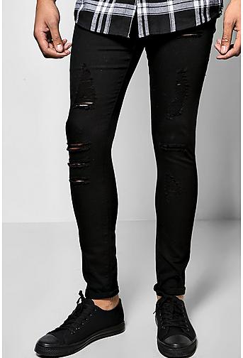 All Over Ripped Super Skinny Fit Jeans
