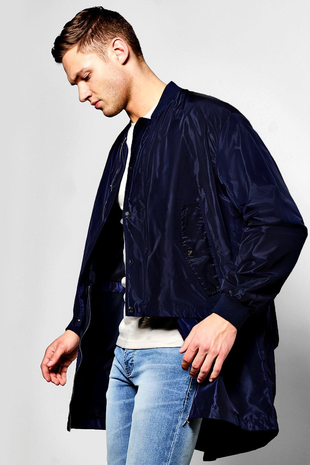 Longline Bomber With Zip Off Hem