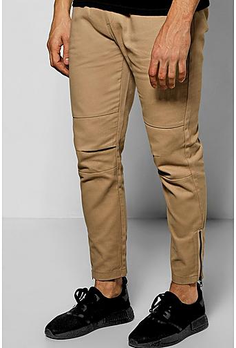 Skinny Fit Chinos With Zips