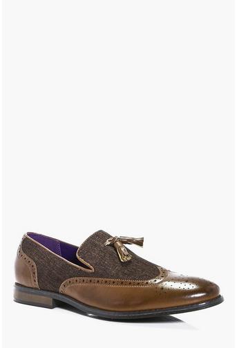 Mix Panel Tassel Loafer