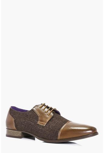 Mix Panel Formal Lace Up Shoe