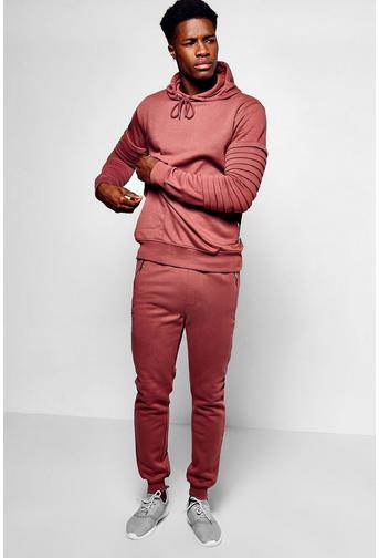 Skinny Fit Biker Panel Tracksuit