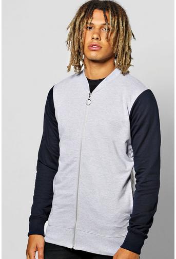 Colour Block Jersey Bomber
