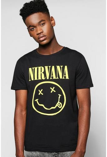 Nirvana T Shirt With Scoop Hem