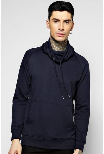 Funnel Neck Raglan Sweatshirt