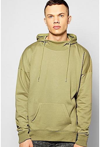 Oversized Snorkel Hoodie with Rib Details