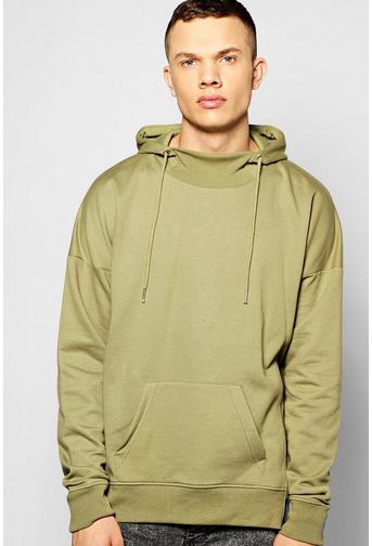 Oversized Snorkel Hoodie with Rib Details