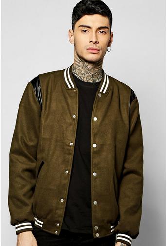 Melton Varsity Bomber With PU Inserts