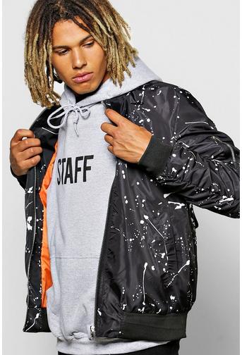 Paint Splatter Ruched MA1 Bomber!