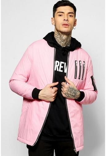 Longline Multi Zip MA1 Bomber