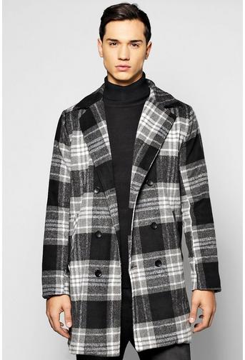 Smart Check Woollike Over Coat