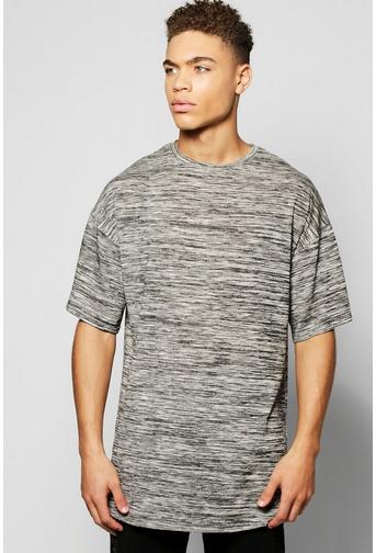 Oversized Space Dye Knitted T Shirt