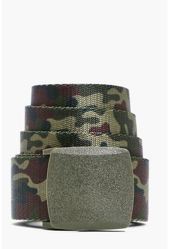 Camo Metal Clasp Grosgrain Belt