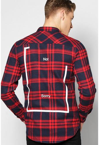 Not Sorry Back Print Shirt