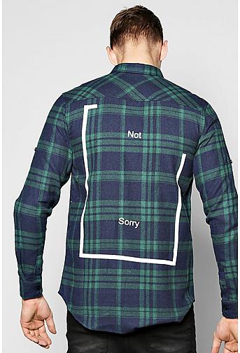 Not Sorry Back Print Shirt
