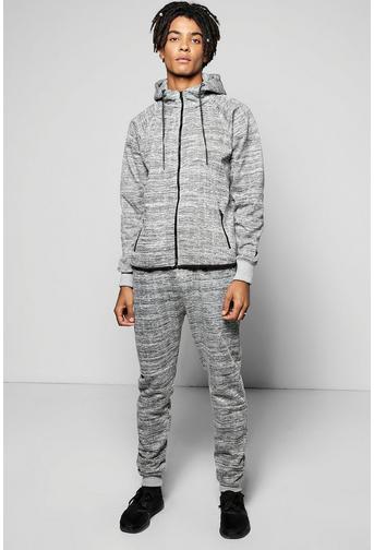 Skinny Fit Camo Hooded Tracksuit