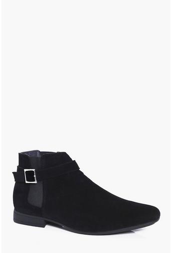 Buckled Suedette Chelsea Boot