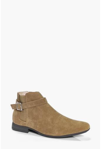 Buckled Suedette Chelsea Boot