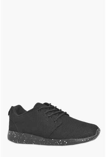 Lace Up Running Trainers with Speckled Sole