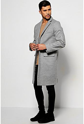 Wool Look Overcoat