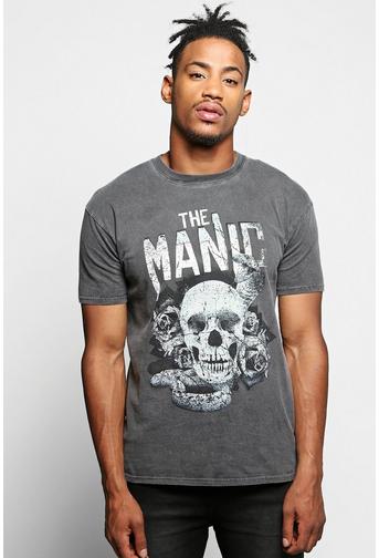 The Manic Skull Print T Shirt