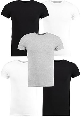 5 Pack Muscle Fit T Shirt