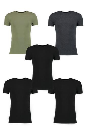 5 Pack Muscle Fit T Shirts