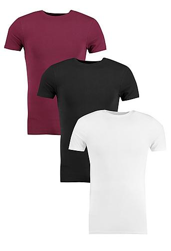 3 Pack Muscle Fit T Shirt