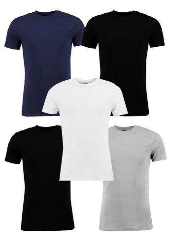 5 Pack Muscle Fit T Shirt