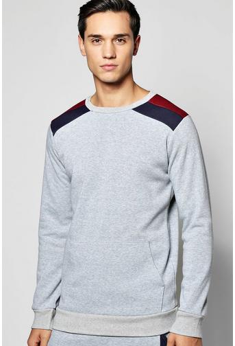 Colour Block Crew Neck Sweatshirt