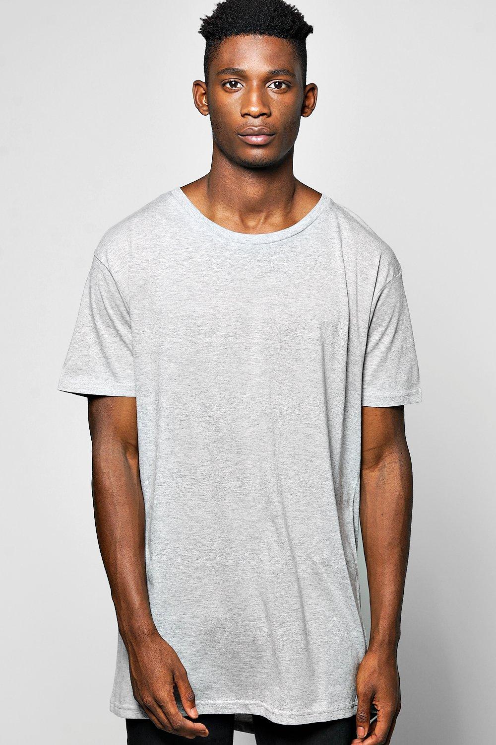 Boohoo Mens Longline T Shirt With Scoop Hem | eBay