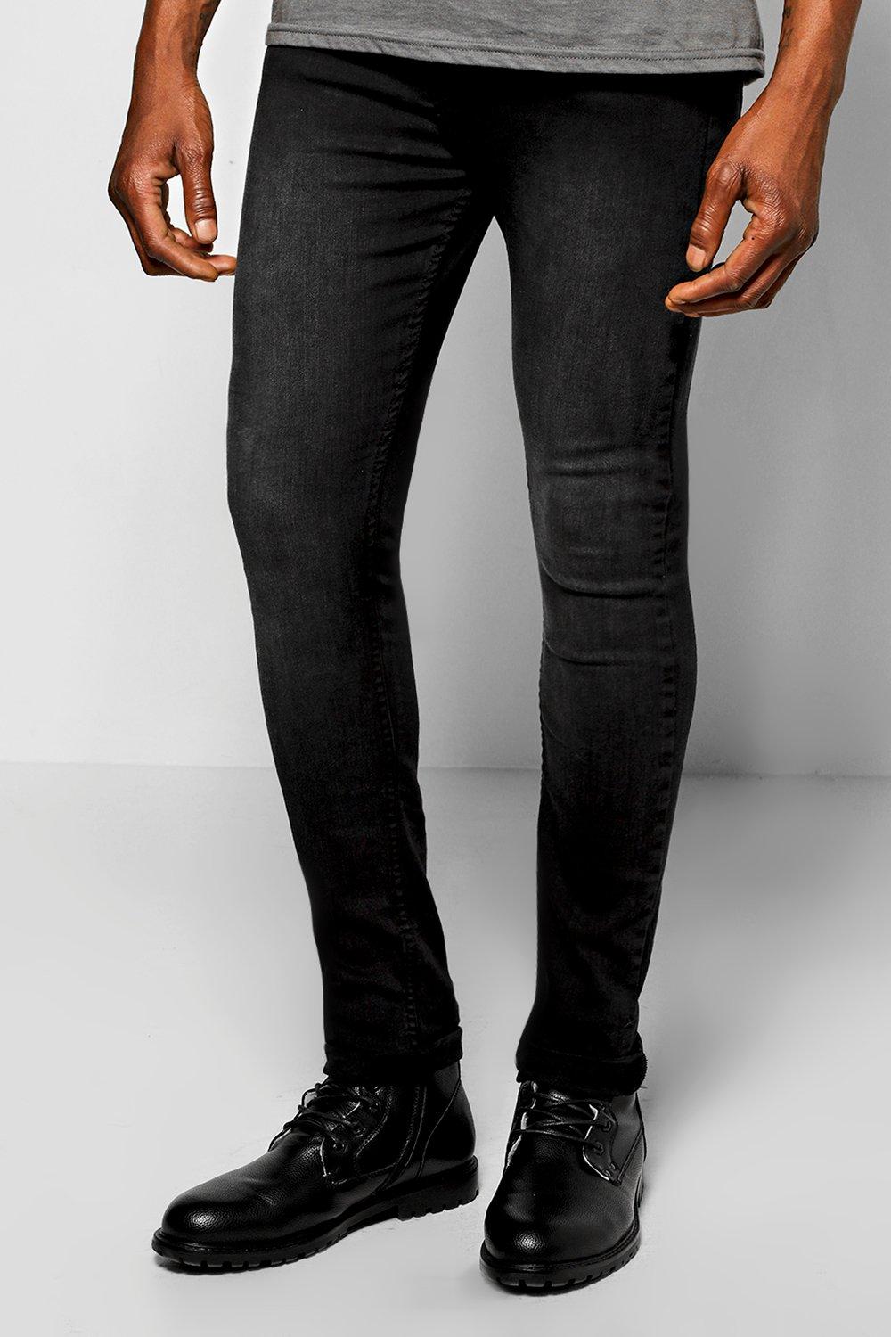 skinny fit black trousers