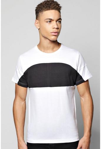 Panel T Shirt With Zip Detail