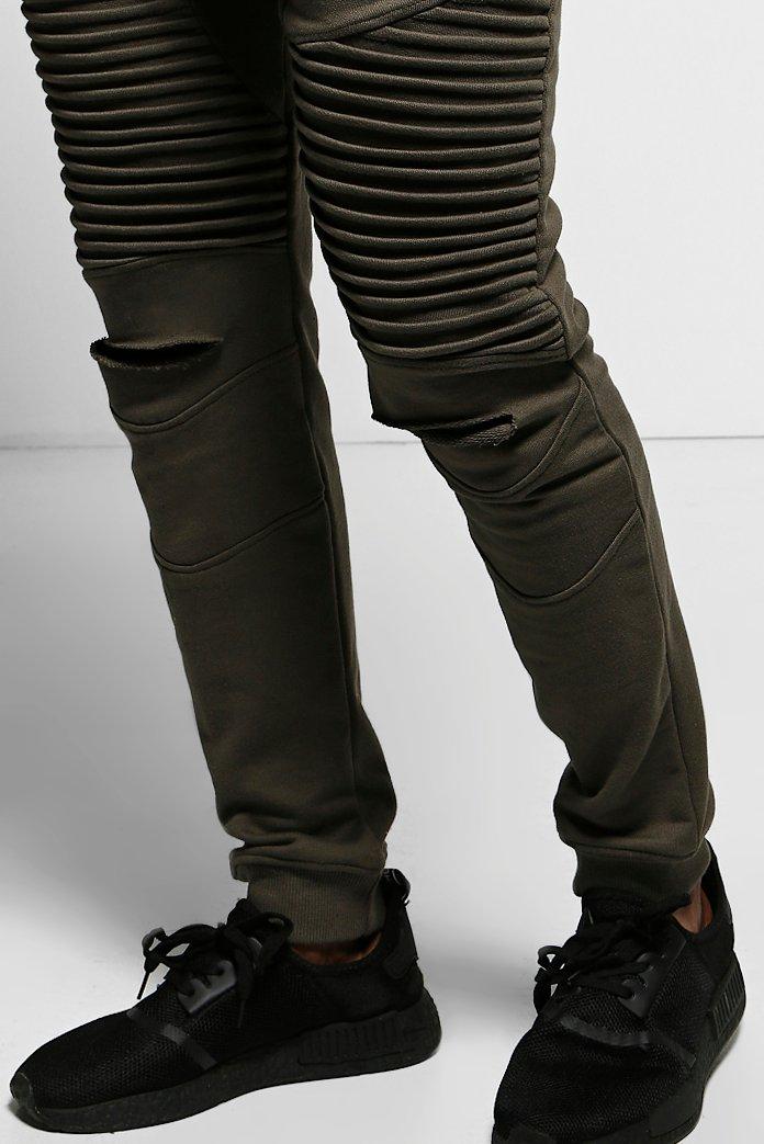 black biker joggers mens