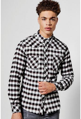 Checked Button Through Shirt