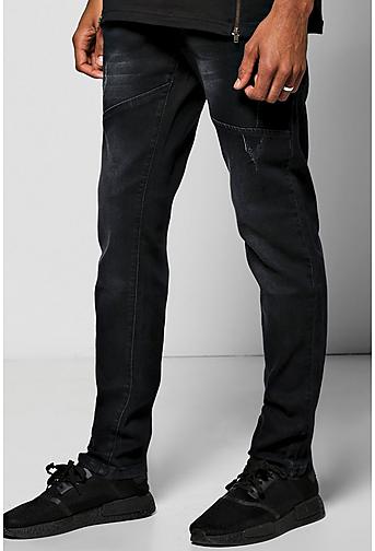Skinny Fit Panel Detail Jeans