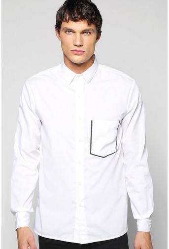 Slim Fit Taped Pocket Shirt