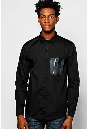 Long Sleeve Camo Pocket Shirt