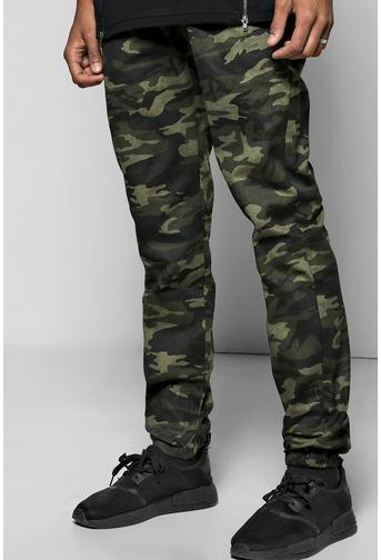 Camo Cuffed Skinny Joggers