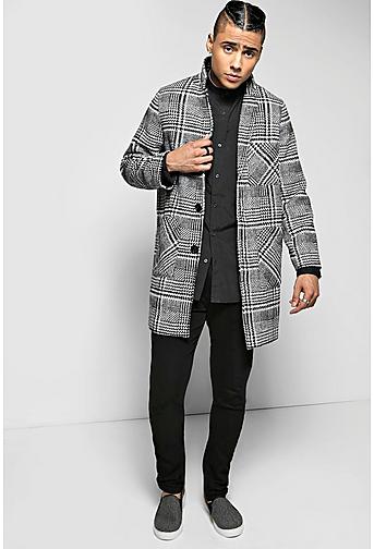 Dogtooth Woven Peacoat