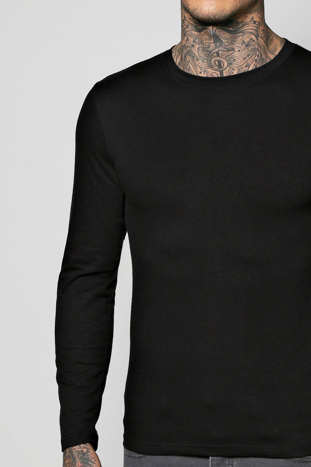 mens long sleeve t shirts muscle fit
