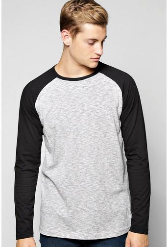 Long Sleeve Space Dye Raglan T Shirt