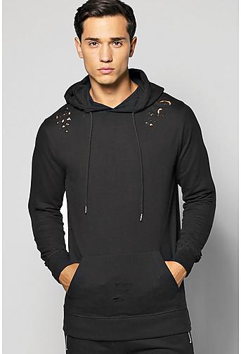 Over The Head Distressed Hoodie