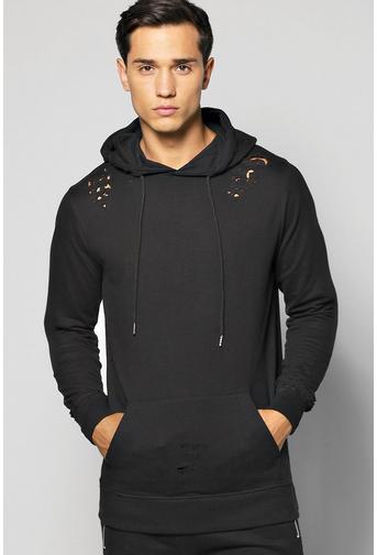 Over The Head Distressed Hoodie