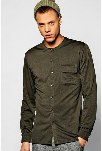 Long Sleeve Utility Grandad Shirt