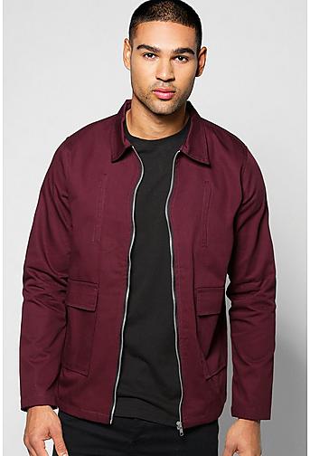 Double Pocket Zip Through Lined Jacket