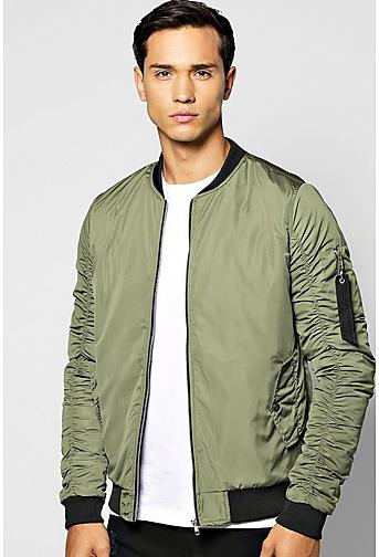 MA1 Bomber With Rouched Sleeves!