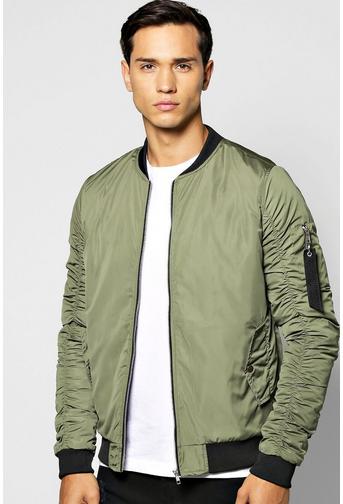 MA1 Bomber With Rouched Sleeves